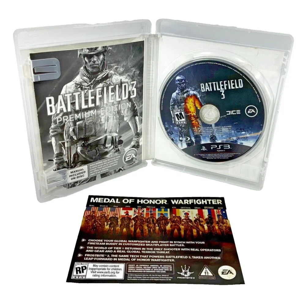 Battlefield 3 Premium Edition Sony PlayStation 3 DICE EA 2012 Complete w/ Manual